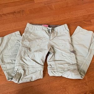 REI Girls hiking pants with zip off legs